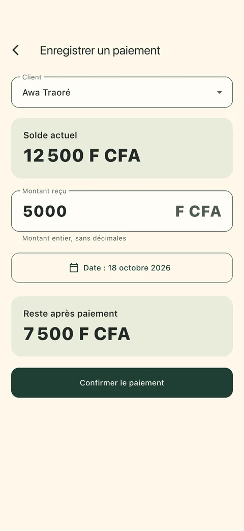Enregistrer un remboursement