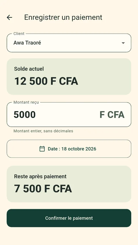 Enregistrer un remboursement